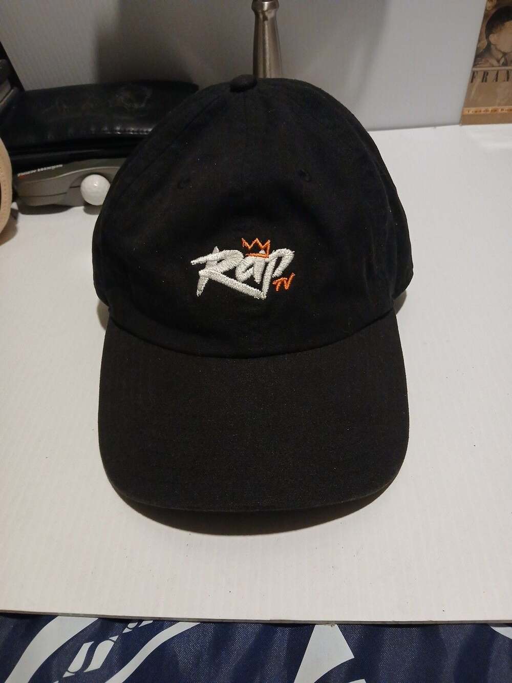 RAP TV Embroidered Logo Dad Hat Black Adjustable